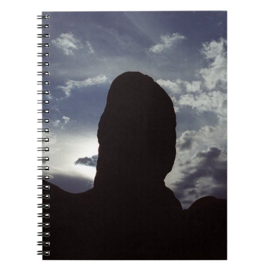 Desert Rock Silhouette: Arches National Park Foto Notitieboek (Voorkant)