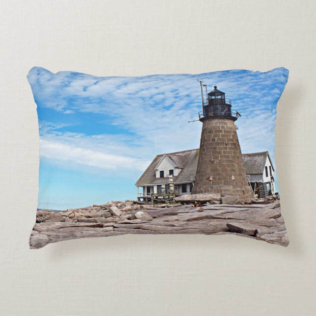 Desert Rock vuurtoren, Maine Accent Pillow Kussen (Voorkant)