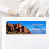 Desert Rocks retouradreslabel Etiket (Insitu)