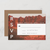 Desert Rocks RSVP-kaart RSVP Kaartje (Voorkant / Achterkant)