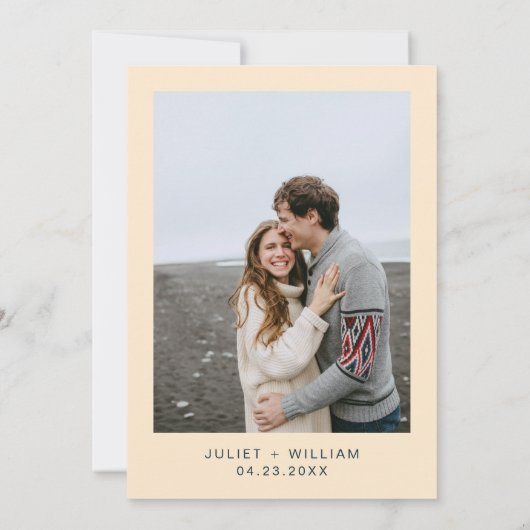 Desert Rodeo Retro Paard Rustieke Westerne bruilof Save The Date (Achterkant)