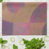 Desert Roos Arches - Warm Abstract Geometrie Theedoek (Gevouwen)