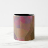 Desert Roos Arches - Warm Abstract Geometrie Tweekleurige Koffiemok (Center)