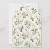 Desert Roos Cactus Monogram Trouwen Kaart (Achterkant)