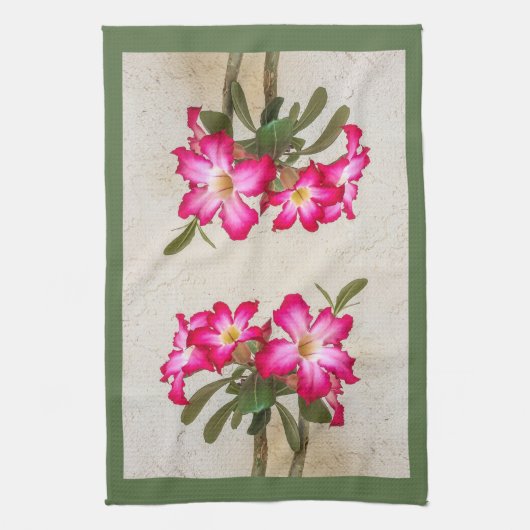 Desert Roos Flowers Keukenhanddoeken (Verticaal)