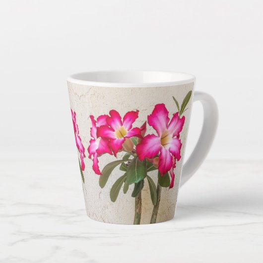 Desert Roos Flowers Latte Mok (Rechterhoek)