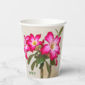 Desert Roos Flowers Papieren beker (Achterkant)