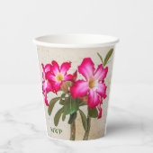 Desert Roos Flowers Papieren beker (Voorkant)