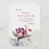 Desert Roos naam dag Kaart (Voorkant / Achterkant)