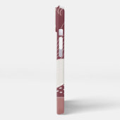 Desert Roos Roze Boho Tropisch Monstera Leaf iPhone Hoesje (Linkerkant)