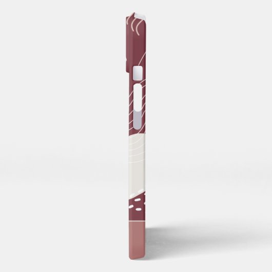 Desert Roos Roze Boho Tropisch Monstera Leaf iPhone Hoesje (Linkerkant)