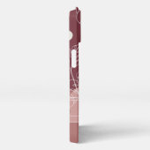 Desert Roos Roze Boho Tropisch Monstera Leaf iPhone Hoesje (Rechterkant)