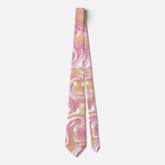 Desert Roos Swirl Necktie Stropdas (Voorkant)
