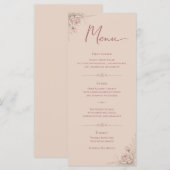 Desert Rose – Dune and Bloom Bruiloftsmenu voor fe Menu (Voorkant / Achterkant)