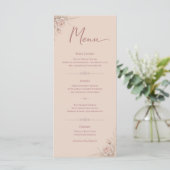 Desert Rose – Dune and Bloom Bruiloftsmenu voor fe Menu (Staand voorkant)