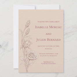 Desert Rose – Dune & Bloom Wedding Kaart