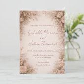 Desert Rose – Dune & Bloom Wedding Kaart (Staand voorkant)