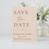 Desert Rose – Minimalist Wedding  Save the Date  (Staand voorkant)
