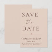 Desert Rose – Minimalist Wedding  Save the Date  (Voorkant / Achterkant)