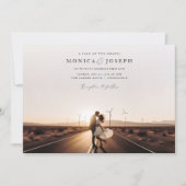 Desert Rustic Chic Fotobruiloft Kaart (Voorkant)