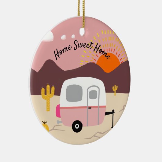 Desert RV Camper Keramisch Ornament (Rechts)