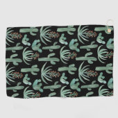 Desert Saguaro Cacti Succulents Waterverf Golfhanddoek (Horizontaal)