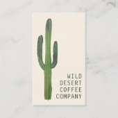 Desert Saguaro Cacti-Waterverf Unieke Rotische afb Visitekaartje (Voorkant)