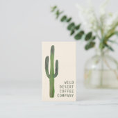 Desert Saguaro Cacti-Waterverf Unieke Rotische afb Visitekaartje (Staand voorkant)