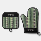 Desert Saguaro Cactus Elegant Zuidwest Ovenwant & Pannenlap Set (Voorkant)