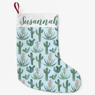 Desert Saguaro Cactus Succulents Pattern CUSTOM Kleine Kerstsok
