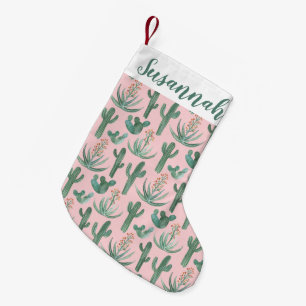 Desert Saguaro Cactus Succulents Pattern CUSTOM Kleine Kerstsok