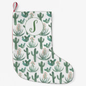 Desert Saguaro Cactus Succulents Pattern CUSTOM Kleine Kerstsok (Voorkant)