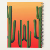 Desert Saguaro Cactus Sunset Personalized Planner (Achterkant)