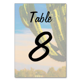 Desert Saguaro Cactus Trouwtafel Kaart Wit