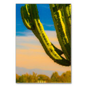 Desert Saguaro Cactus Trouwtafel Kaart Wit (Achterkant)