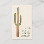 Desert Saguaro Cactus Waterverf Unieke legant Visitekaartje (Voorkant)