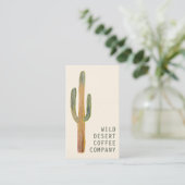 Desert Saguaro Cactus Waterverf Unieke legant Visitekaartje (Staand voorkant)