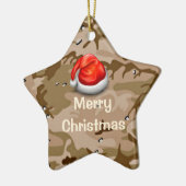 Desert Sand Camo Star Merry-kerstOrnament Keramisch Ornament (Links)
