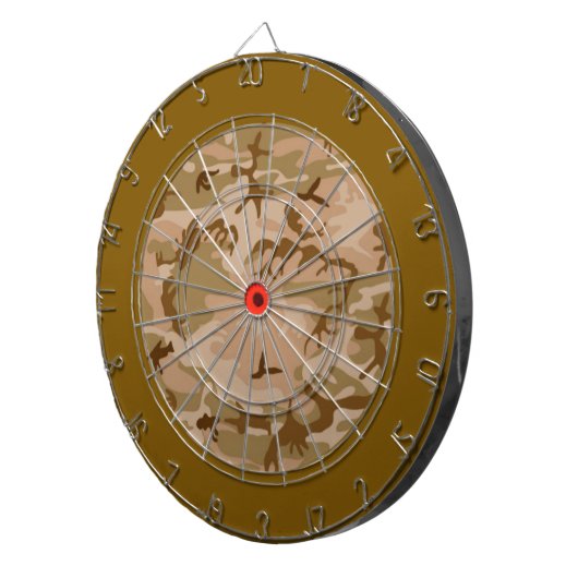 Desert Sand Camouflage Dart Board Dartbord (Voorkant Rechts)