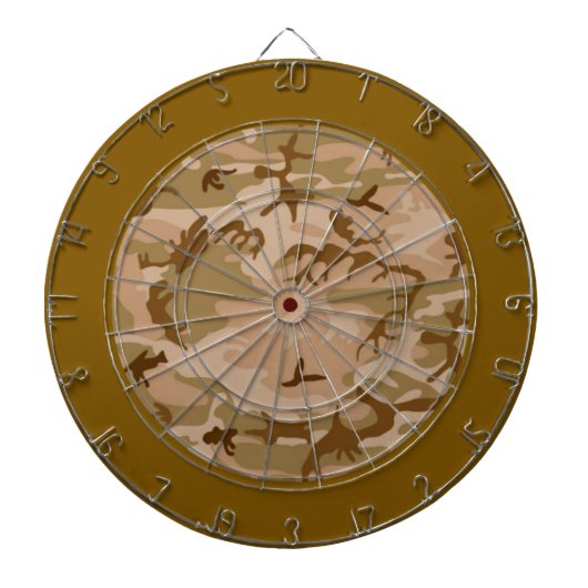 Desert Sand Camouflage Dart Board Dartbord (Voorkant)