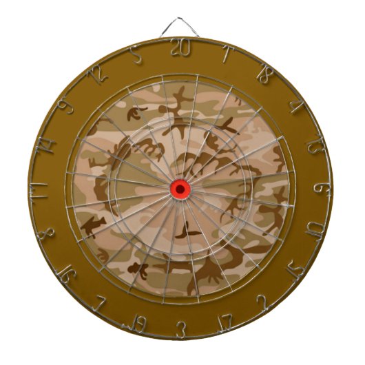 Desert Sand Camouflage Dart Board Dartbord (Voorkant)