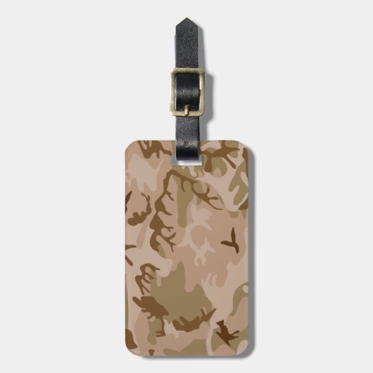 Desert Sand Camouflage Gepersonaliseerd Bagagelabe Bagagelabel (Voorkant verticaal)
