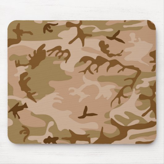 Desert Sand Camouflage Mousepad Muismat (Voorkant)