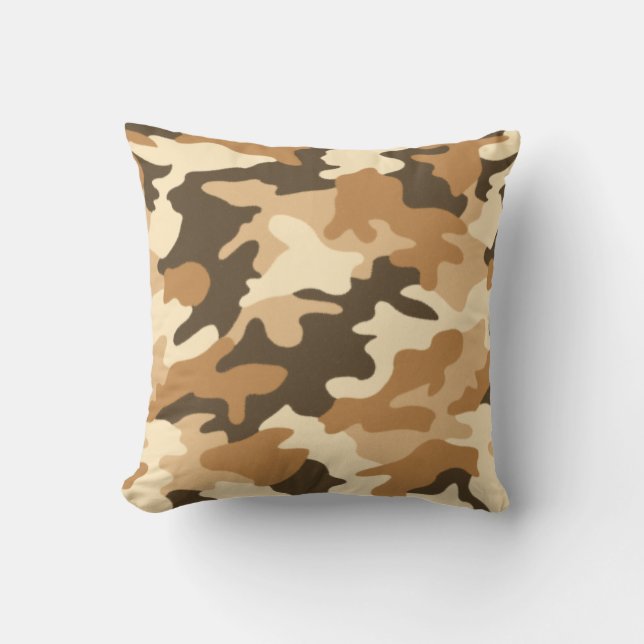 Desert Sand Camouflage Pillow Kussen (Voorkant)