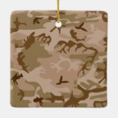 Desert Sand Camouflage Porcelain Square Ornament (Achterkant)