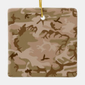Desert Sand Camouflage Porcelain Square Ornament (Voorkant)