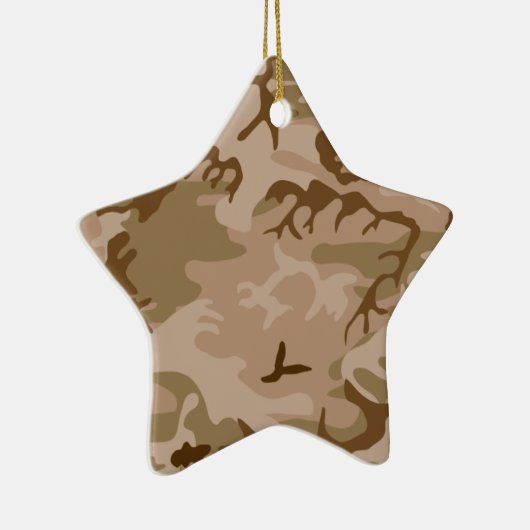 Desert Sand Camouflage Star-Ornament Keramisch Ornament (Rechts)