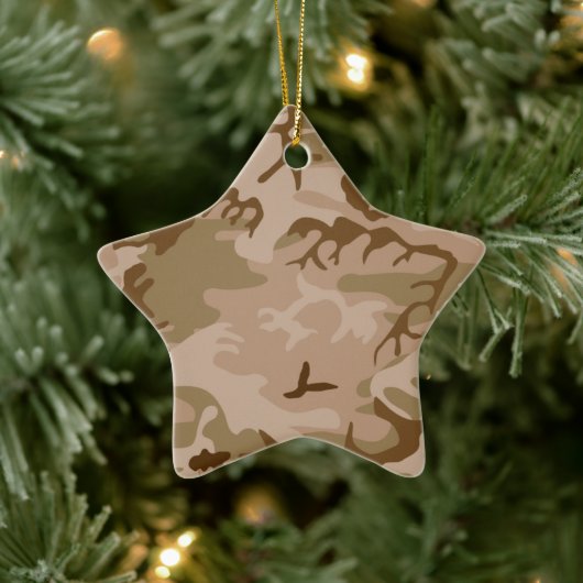 Desert Sand Camouflage Star-Ornament Keramisch Ornament (Boom)