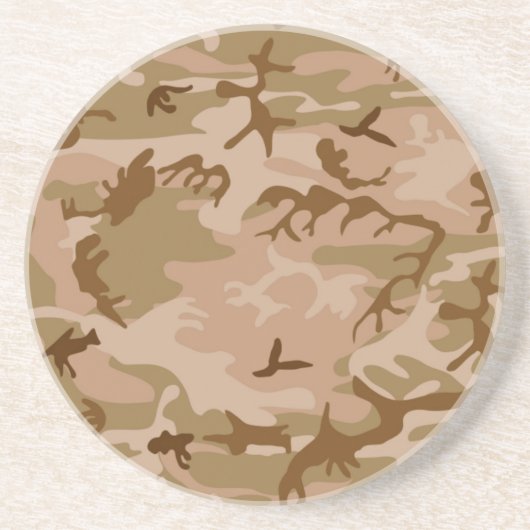 Desert Sand Camouflage Zandsteen Onderzetter (Voorkant)