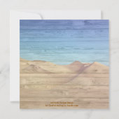 Desert Sand Dunes Beautiful Blue Sky On Wood Grain Kaart (Achterkant)
